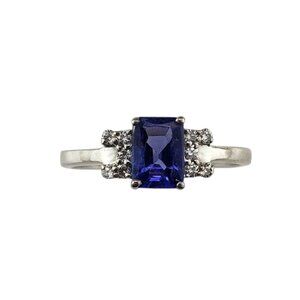 JLJ Platinum Tanzanite and Diamond Ring Size 9.25 #23313